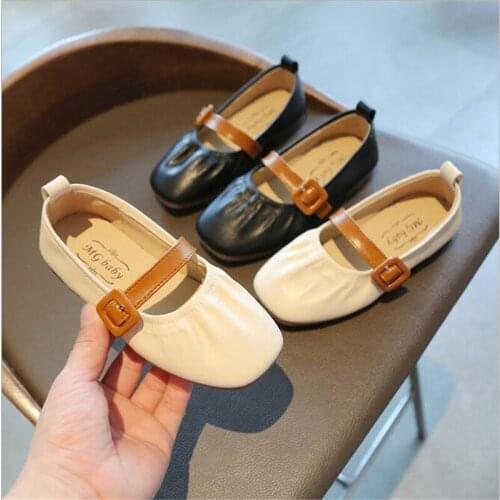 Girls' princess shoes 2021 spring new leather shoes childrens shoes girls' student performance shoes soft soled shoes