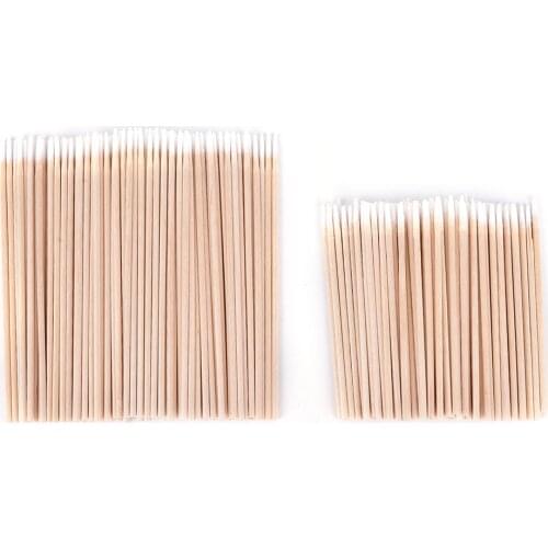 100pcs Cotton Swab Health Makeup Cosmetic Ear Clean Cotton Swab Stick Bud Tip For Medical 7.5/10cm Wood Cotton Head Swab 2Size