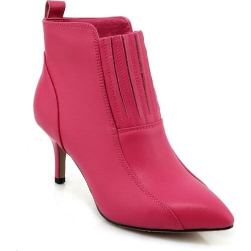 Med Heels Women Ankle Boots Pointed Toe Footwear Office Female Boot Fashion Cow Leather Shoes Women Autumn 2020 Black