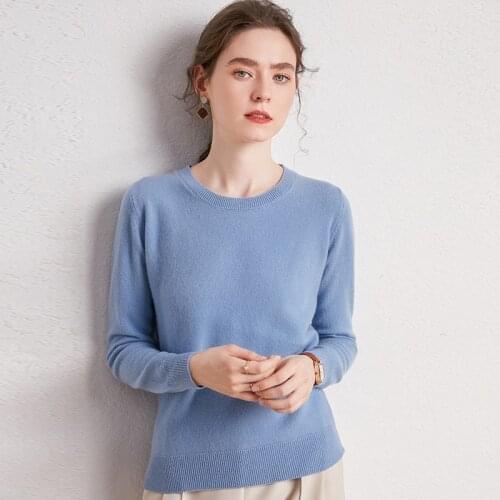 Woman Sweater Women Fall 2020 Clothing Winter Oversizedpink Autumn Knitted Long Sleeve Cropped 100% Cashmere Pullover O-Neck