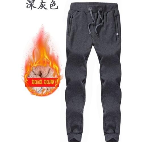 Plus Size Winter Men Pant Thickness Fleece Warm Sweatpant Running Jogging Fitness Workout Casual Sport Trouser Sportswear 8XL