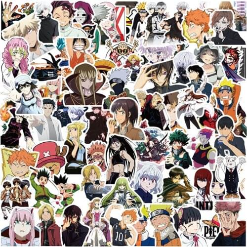 10/30/50/100pcs Mix Anime Jujutsu Kaisen Attack on Titan Japanese Cartoon Sticker Graffiti DIY Luggage Laptop Skateboard Decor