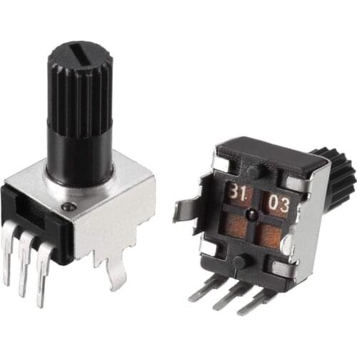 10PCS RV09 Adjustable Resistor 9 Type 3Pin Seal Rotary Potentiometer 5K 10K 20K 50K 100K 0932Vertical 12.5mm Shaft