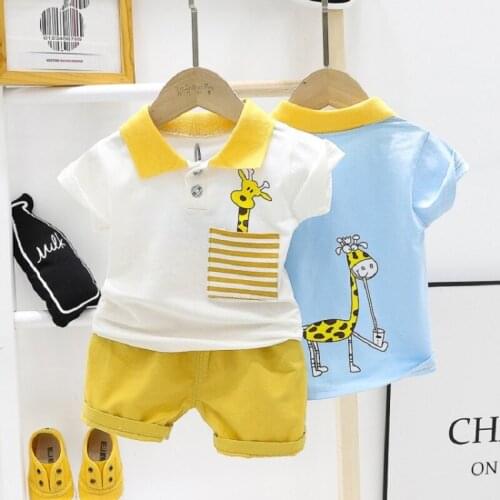 2020 New Boys' Summer Suit Short Sleeved Sports Clothes for Kids Tracksuits Toddler Baby Boys Girls Clothes 2pcs T Shirt Pants