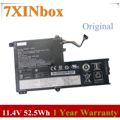 7XINbox 11.4V 52.5Wh Original L15L3PB0 L15M3PB0 Laptop Battery For Lenovo 510-14isk IdeaPad 320S-14IKB Flex 4 1470 1570 1480