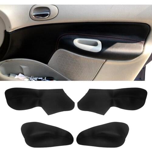For Peugeot 206 For Citroen C2 Interior Door Armrest Panel Microfiber Leather Cover Protective Trim only 4 doors car