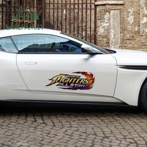 EARLFAMILY 43cm x 16.5cm for King Of Fighters Allstar Car Stickers Vinyl Anime Decals Sunscreen Air conditioner Decor Car Goods