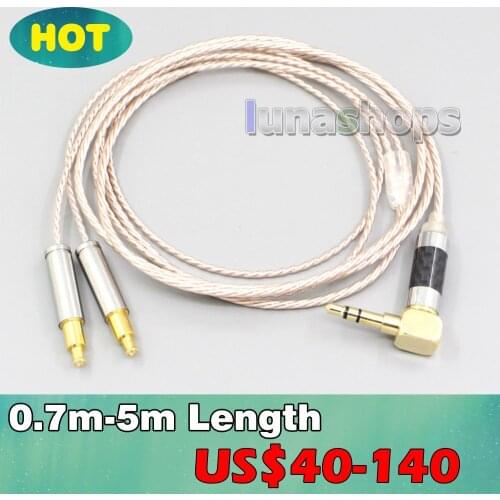 Hi-Res Brown XLR 3.5mm 2.5mm 4.4mm Earphone Cable For Audio Technica ATH-ADX5000 MSR7b 770H 990H ESW950/750/990 SR9 LN006892