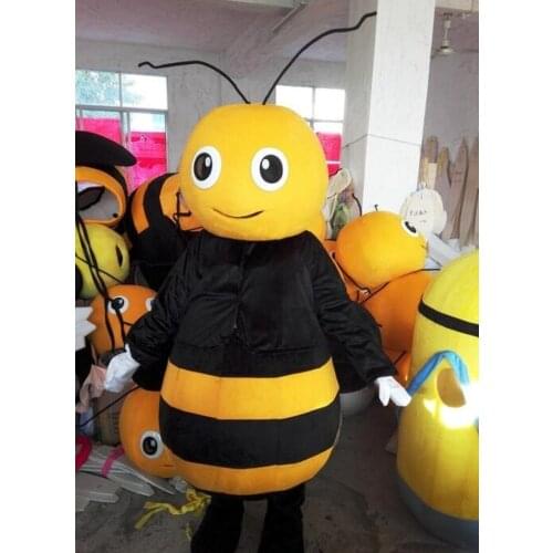 Yellow Bee Mascot Costume Suit Cosplay Party Game Fancy Dress Outfits Advertising Promotion Carnival Halloween Easter Adults New