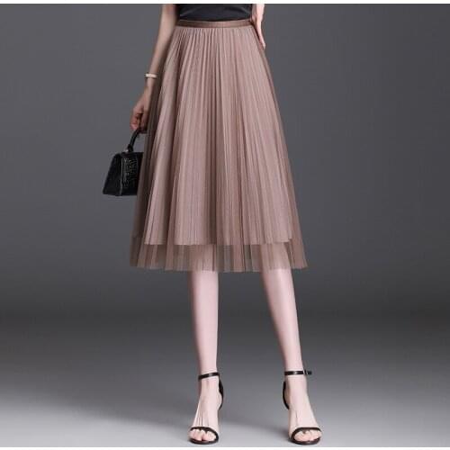 KUANGNAN Women's Pleated Skirts