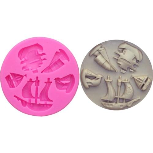 M0602 Ferry Boat Silicone Mold for Fondant Candle, Gum Paste, Resin Polymer Clay, Scrapbooking Mold