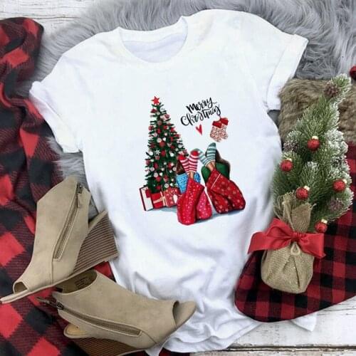 ZOGANKI Fashion Women T Shirt Merry Christmas T Shirt Its The Most Wonderful Time Of The Year Letters Graphic Tshirt Xmas Tops