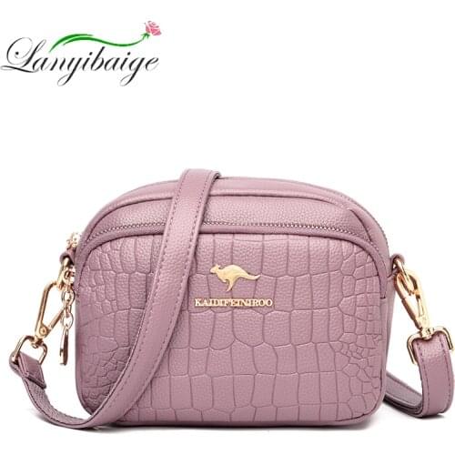 Fashion Womens Crocodile Pattern PU Leather Shoulder Bag Luxury Designer Casual Retro Handbag Messenger Lady Simple Small Bags