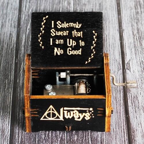 Antique Carved Music Box Music Box Jurassic Park Godfather Wooden Hand Crank Theme Music Stationed De Musica