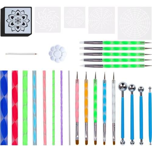34pcs/Set Mandala Painting Dotting Tools Rocks Painting Kit For Furniture Wall Wood Rocks DIY Art Crafts Handwork