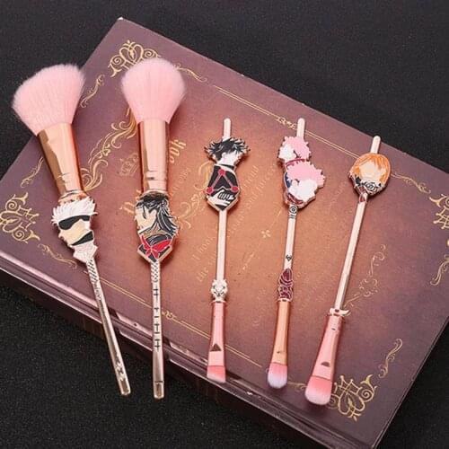 2021 Newest Japan Anime Jujutsu Kaisen Makeup Brushes Set Powder Loose Brochas Eyeshadow Eyebrow Cosmetics Pro Soft Hair