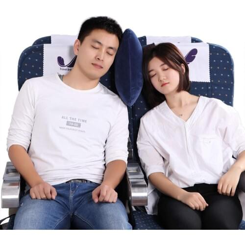 Inflatable U-shaped Pillows Travel Outdoor Portable Pillow Neckrest Travel Folding Slow Rebound Train Plane Office Travel