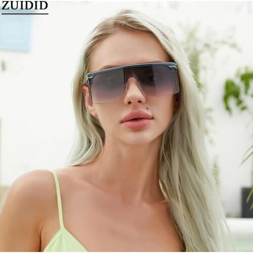 New In 2021 Square Sunglasses Women Fashion Oversized Rimless Glasses Vogue Lunette De Soleil Femme Moda Mujer Zonnebril Dames