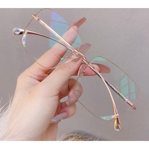 0~10.00 Fashion Eyeglasses Spectacles Frame Women Cat Eye Optical Glasses Myopia Computer Ladies Female Transparent Dark Glasses