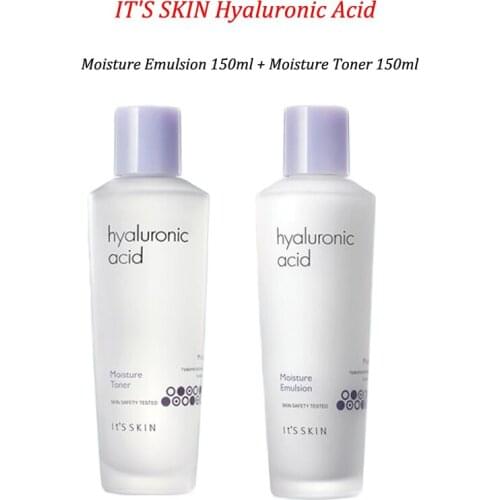 ITS SKIN Hyaluronic Acid Moisture Emulsion 150ml + Toner 150ml Anti Wrinkle Whitening Cream Oil Control Hydrating Effective