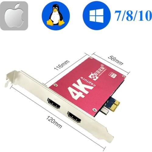 Plug And Play 4K Video Capture Card HD 1080P PCI-E Video Surveillance DVR Card LX110 For Education Gaming Live Streamer