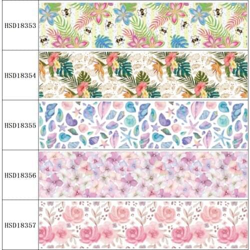 22MM 25MM 38MM 50MM 75mm Printed Pattern on Grosgrain Ribbon for diy ribbon