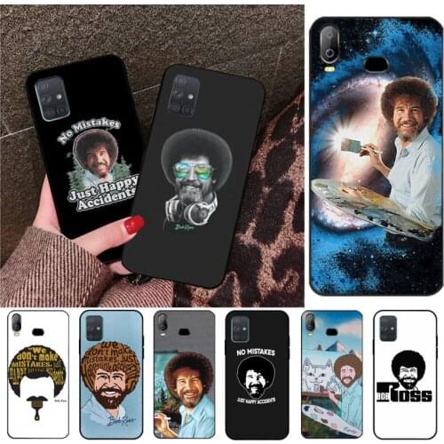 CUTEWANAN Bob Ross No Mistakes Luxury Phone Case For Samsung Galaxy A01 A11 A31 A81 A10 A20 A30 A40 A50 A70 A80 A71 A91 A51