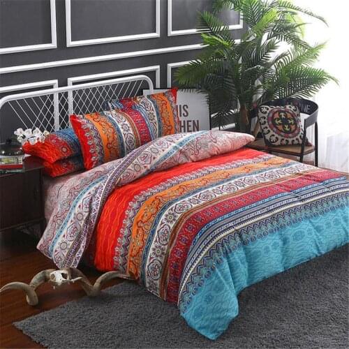 Luxury Bohemian Ethnic Style Bedding Set Twin Full Queen King 4 Size Duvet Cover Pillowcase Set