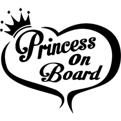 S51484# Various Sizes/Colors Car Stickers Vinyl Decal Princess on Board Motorcycle Decorative Accessories Creative