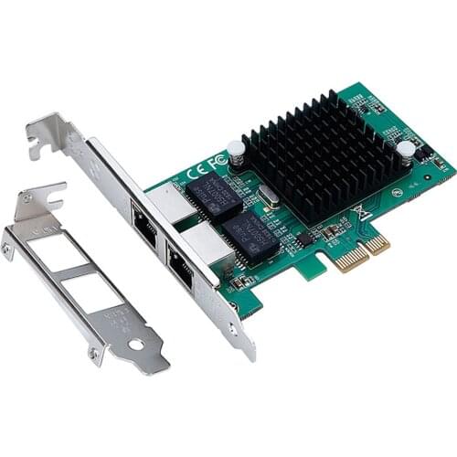 Intel82575 Server Chipset Gigabit PCI-Express Network Card 1000M PCI-e Double RJ45 Port NIC Adapter