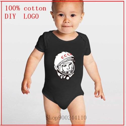 Sites Yuri Gagarin CCCP printing Bodysuits baby New Born Boys Girls Summer Short Sleeve Bodysuit Toddler Cotton Romper Unisex