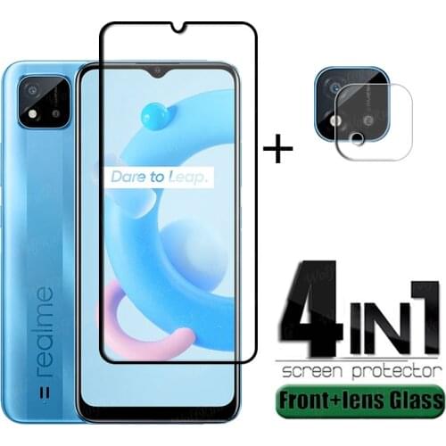 Full Cover Glass For OPPO Realme C20A Glass For Realme C20 A Tempered Glass HD Screen Protector For Realme C20 A C21 Lens Glass