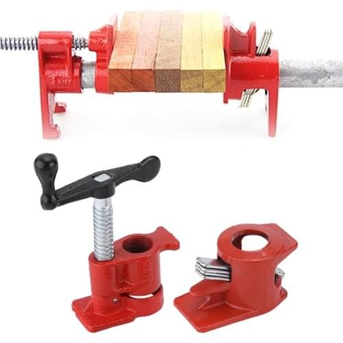 Heavy Duty 1/2 Pipe Clamp 4-point Water Pipe Clamp Woodworking Clamp Quality Production Groove Clamp Jigsaw Clamp Red