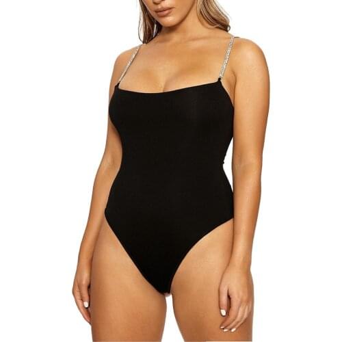 Women Diamond Spaghetti Strap Romper Bodysuits Celebrity Runway Clubwear Party Bodysuit Drop Shipping Beachwear Sexy Bodysuits