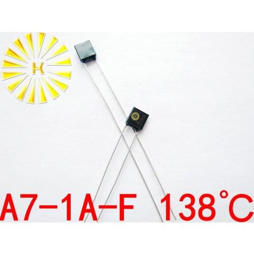 100% Original A7-1A-F 138 degree Thermal Cutoff RH138 Thermal-Links 1A 250V Black Square Temperature Fuse x 500PCS