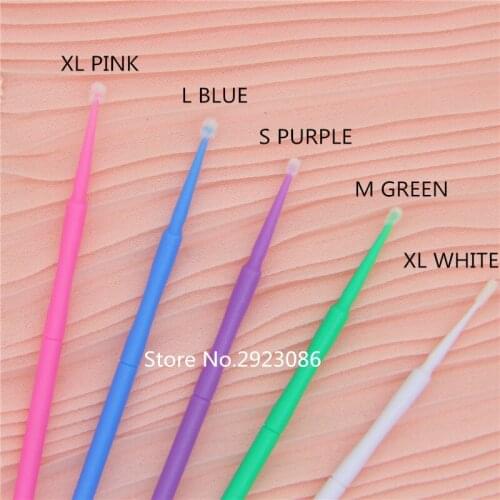 100 pcs micro brush for lashes mini disposable eyelash swabs eyelash removing cotton swab