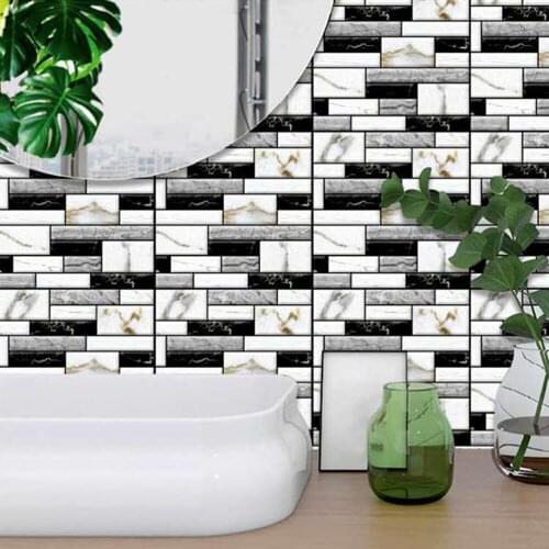 3d Kitchen Bathroom Wall Tile Stickers Imitation Brick Self-adhesive Sticker Home Decoration Diy Background Wallpaper 30x30cm