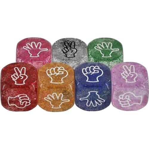 5 PCS Mora Dice Creative Design 20*20 mm Finger-guessing Game For KTV Bar Game Green Resin Material