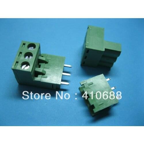 50 Pcs 3way/pin Pitch 5.08mm Screw Terminal Block Connector Pluggable Type Green 2EDCK-2EDCV-5.08