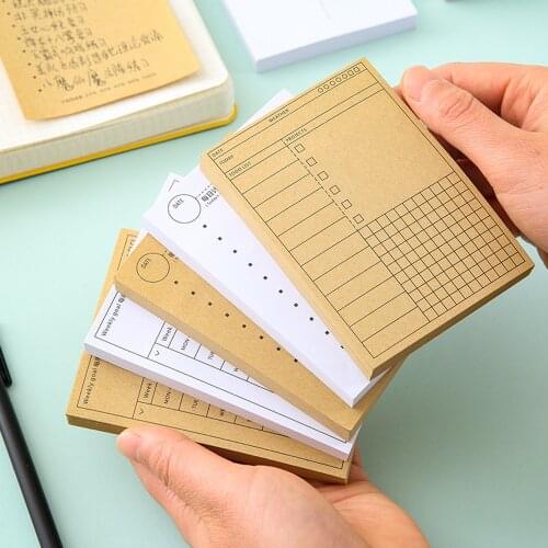 80 Sheets To Do List/Daily Notes/Work Plan Memo Pad Sticky Notes Paper Stickers Scrapbooking Cute Notebook Stationery