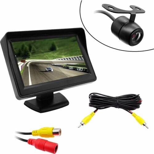 1 Set 4.3" LCD Car Video Monitor Screen Night Sight Parking Assistance Car DVR Waterproof Rear View Infrared Back Up Camera Kit