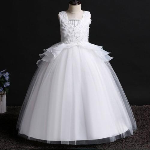 Childrens Flower Girl Wedding Party Dress Girl Wedding Garment Peng Dress Childrens Walking Show Piano Presiding Long Dress