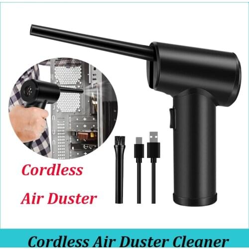 Electric Cordless Compressed Air Duster Cleaner Canned Air Spray Auto Vacuum Dual Use High Suction Power Clean Portable Pump