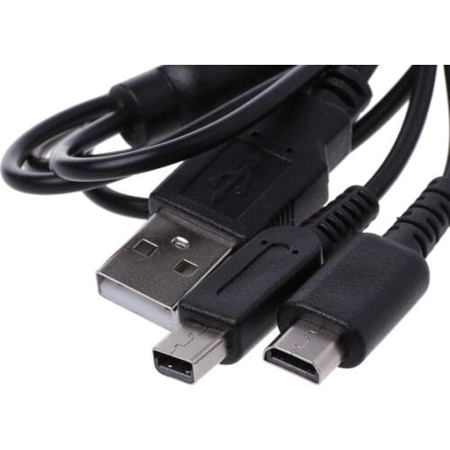 H7JA 2-In-1 USB Power Charging Cable Y-Splitter Cord for nintendo 3DS NDSI DS Lite