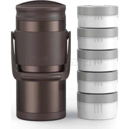 Insulation lunch box portable vacuum ultra-long insulation bucket stainless steel multi-layer large capacity rice bucket