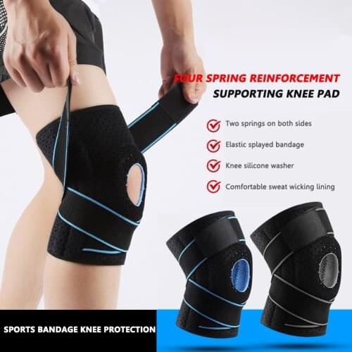 Pressurized Fitness Running Cycling Bandage Knee Support Braces Elastic Nylon Sports Compression Pad Sleeve Drop shipping