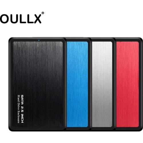 OULLX 2.5 inch USB3.0 to Sata HDD Case Support 6TB UASP Protocol Hard Drive Enclosure Aluminum & ABS Material Tool-free