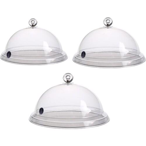 Home Smoking Dome Cover Kitchen Cooking Smoke Hood Acrylic Smoke Infuser Cloche Lid for Smoker Sprayer Plates Bowls
