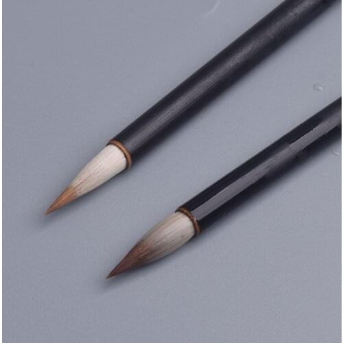 Small cursive script small block watercolor cartoon freehand brushwork wolf sheep and writing brushcalligraphy