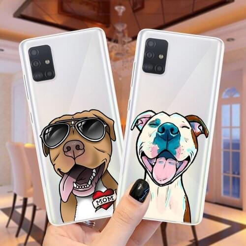 Pitbull Bulldog Dog Soft Silicone Case Cover For Samsung A51 A71 A21S A01 A11 A31 A41 A10 A20 A30 A40 A50 A60 A70 A7 A9 A8 Plus